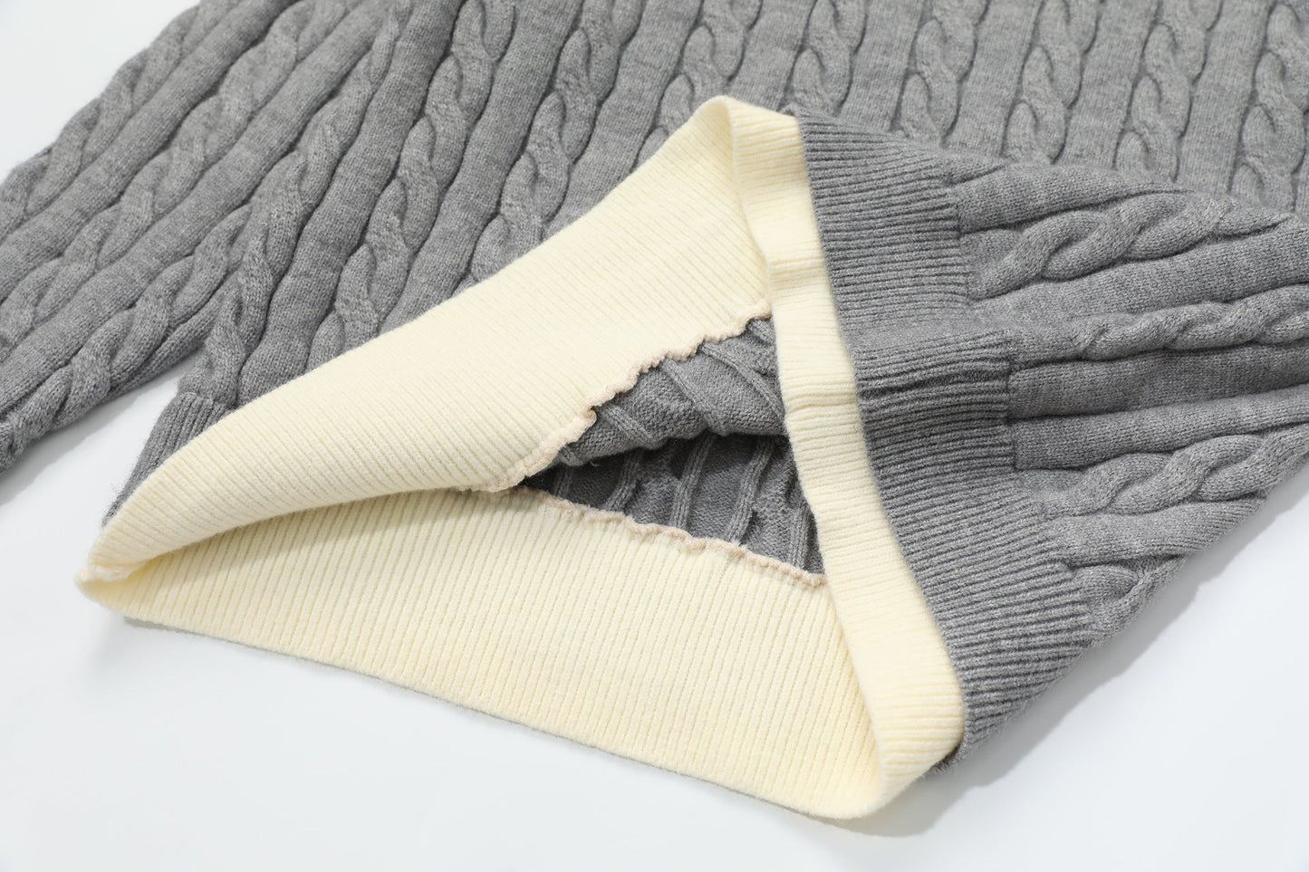 Maglione Vintage Uomo Intrecciato a Trecce – Pullover Retrò Invernale