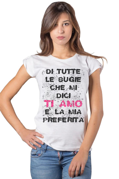 Di Tutte le Bugie 'Ti Amo' – T-shirt Donna Cotone Bio