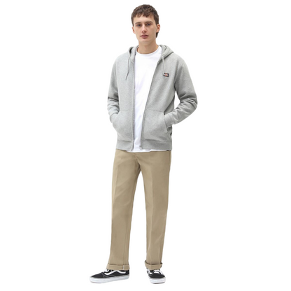 Dickies Felpa con cappuccio e cerniera intera da uomo Oakport DK0AXD3GYM grigio melange