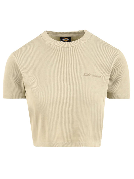 Dickies T-shirt Donna Plentywood DK0A866FL441 Beige – Cotone a Coste