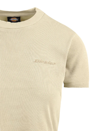Dickies T-shirt Donna Plentywood DK0A866FL441 Beige – Cotone a Coste