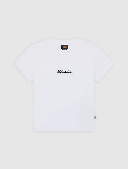 Dickies T-shirt Donna Wellsville DK0A88JT0WH1 Bianca – Cotone 275 g/m²