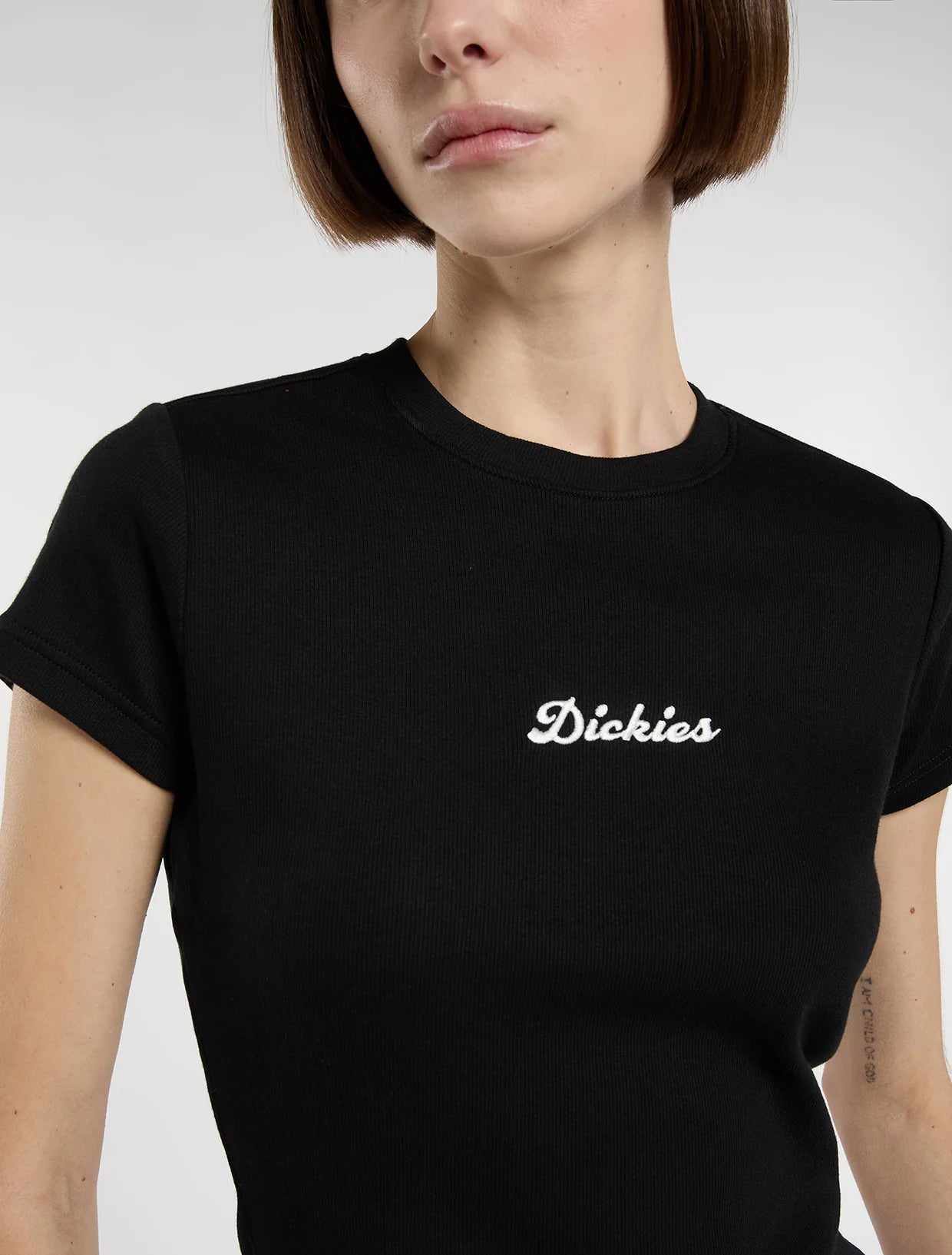 Dickies T-shirt Donna Wellsville DK0A88JTBLK1 Nera – Cotone 275 g/m²