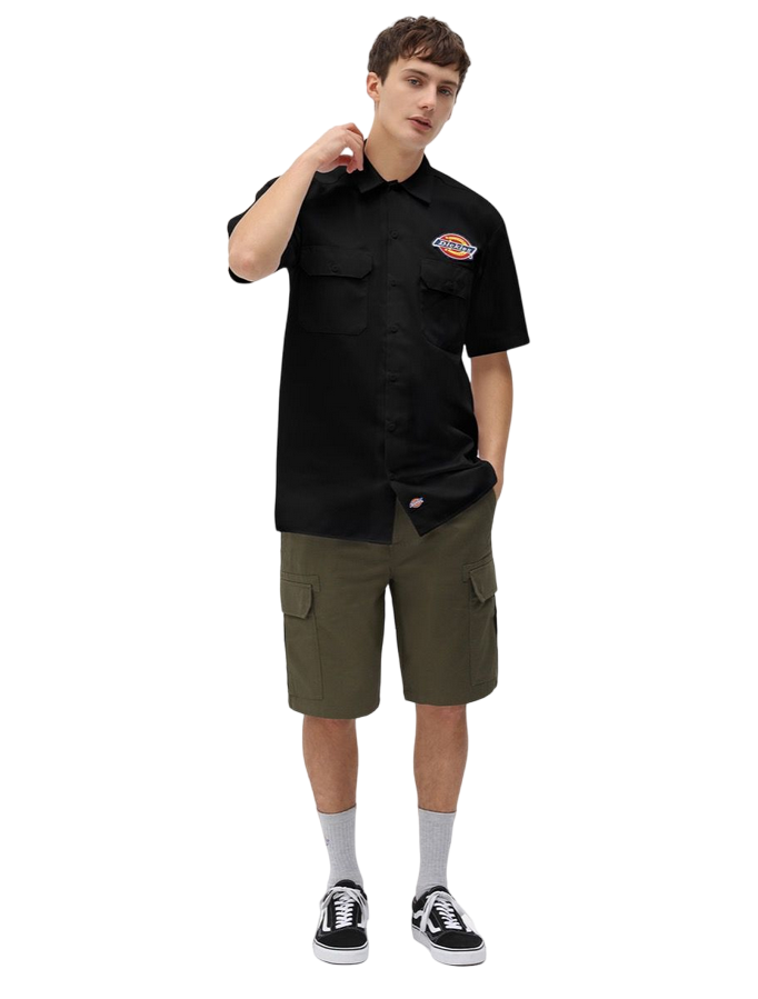 Dickies Camicia Uomo Manica Corta Nera - Clintondale DK0A4XRRBLK1