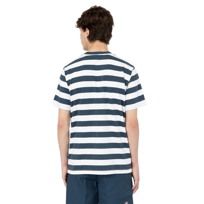 Dickies Men's Rivergrove Striped Short Sleeve Shirt DK0A4Y8YAF01 Blue