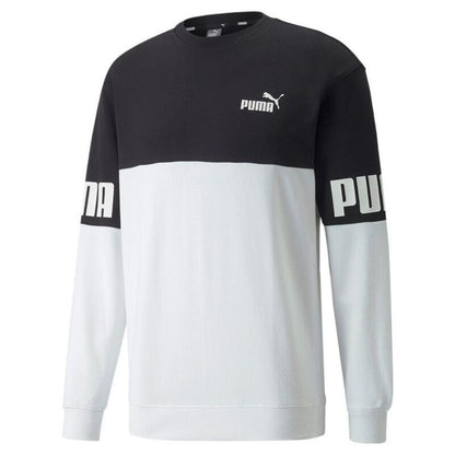 Puma Felpa Girocollo Colorblock 848008-01 Uomo Nero Bianco