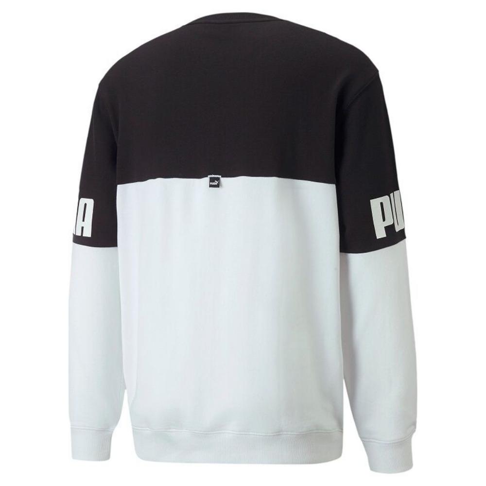 Puma Felpa Girocollo Colorblock 848008-01 Uomo Nero Bianco