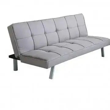 Divano Letto Aaron Grigio Melange: Metallo e Legno, D.178x81x71