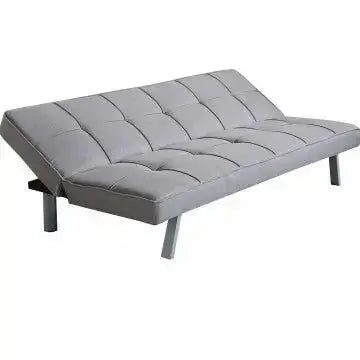 Divano Letto Aaron Grigio Melange: Metallo e Legno, D.178x81x71