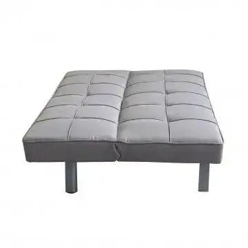 Divano Letto Aaron Grigio Melange: Metallo e Legno, D.178x81x71