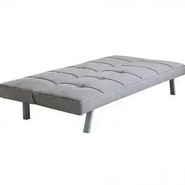 Divano Letto Aaron Grigio Melange: Metallo e Legno, D.178x81x71