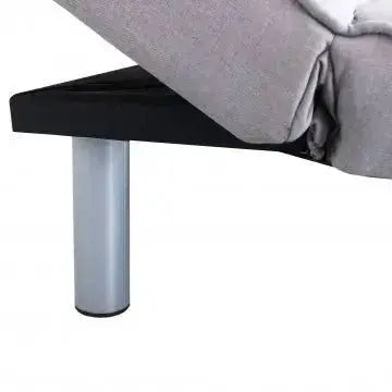 Divano Letto Aaron Grigio Melange: Metallo e Legno, D.178x81x71