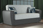Schlafsofa Miami 2-Sitzer (162x66x80 cm) aus Kunstleder und Stoff