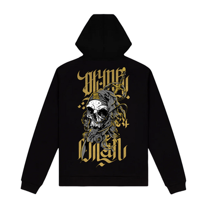 Dolly Noire felpa con cappuccio da uomo Desert Skull nero