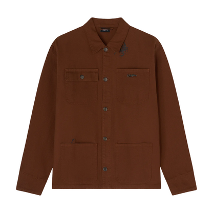 Dolly Noire giacca sfoderata in canvas da uomo Desert Skull Site JK619-JQ-03 beige scuro