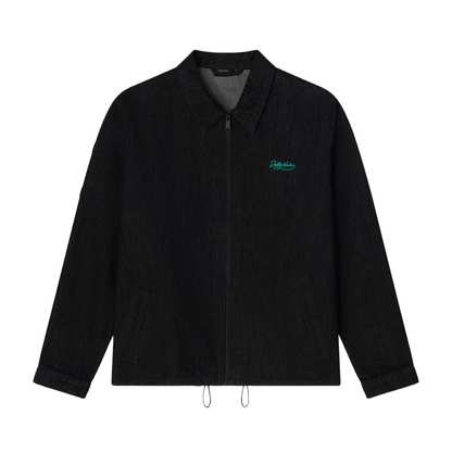 Dolly Noire giacca sfoderata in denim con stampa Mythos jk726-jr-01 nero