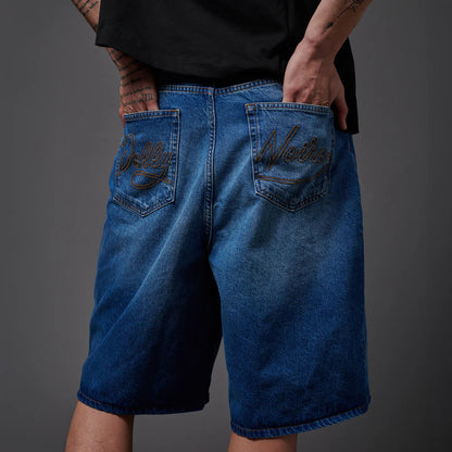 Dolly Noire Baggy Shorts Denim Light Indigo Uomo - PA1215-P4-03