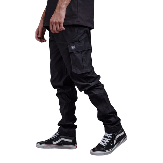 Dolly Noire pantalone Easy Cargo in cotone Ripstop pa901-qn-01 nero