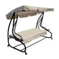 Swing Bed JIM: Relax in Matte Beige, Dimensions cm 202 x 114 x 169 h