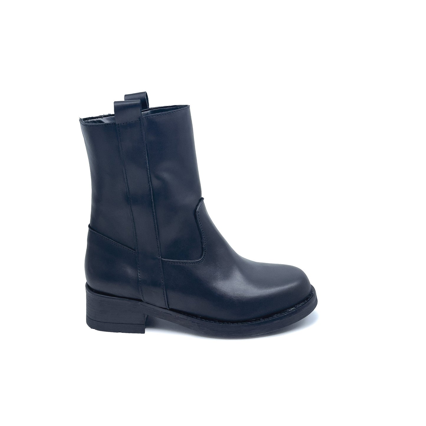 LINE Damen Stiefelette aus echtem Leder, Schwarz