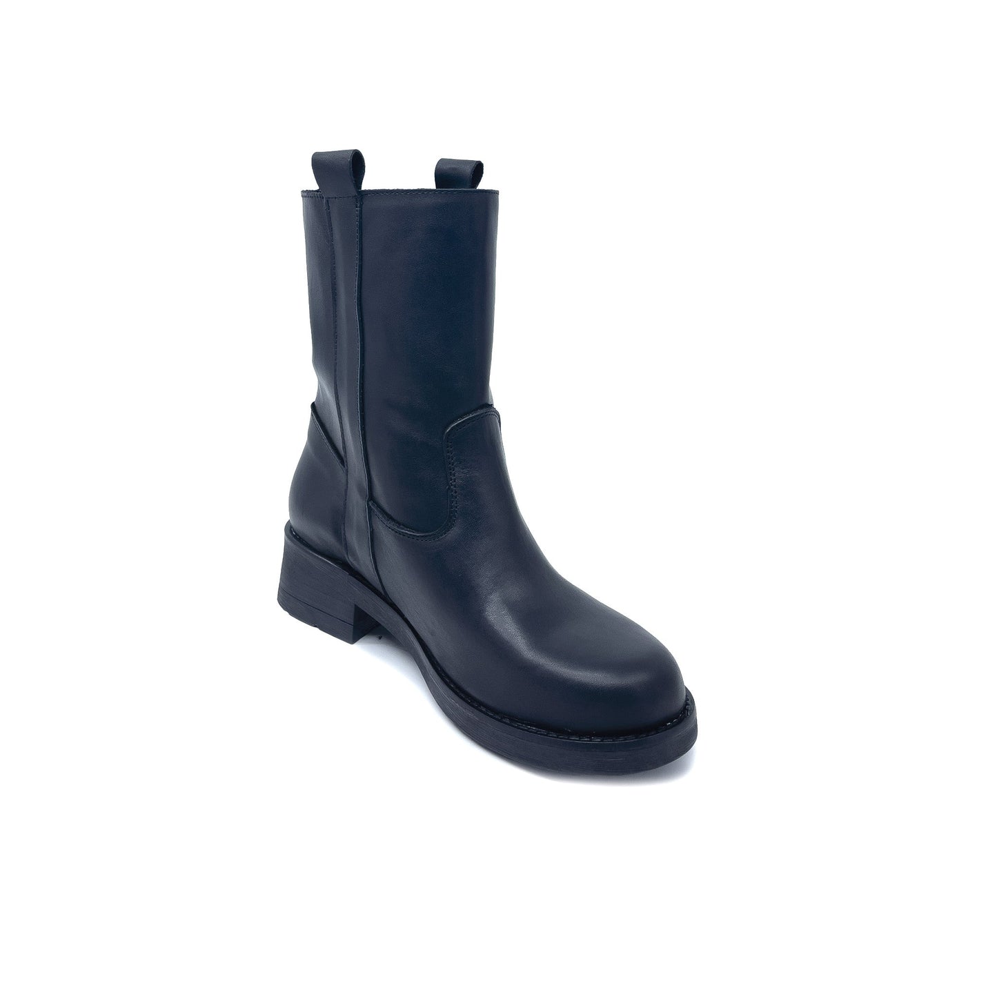 LINE Damen Stiefelette aus echtem Leder, Schwarz