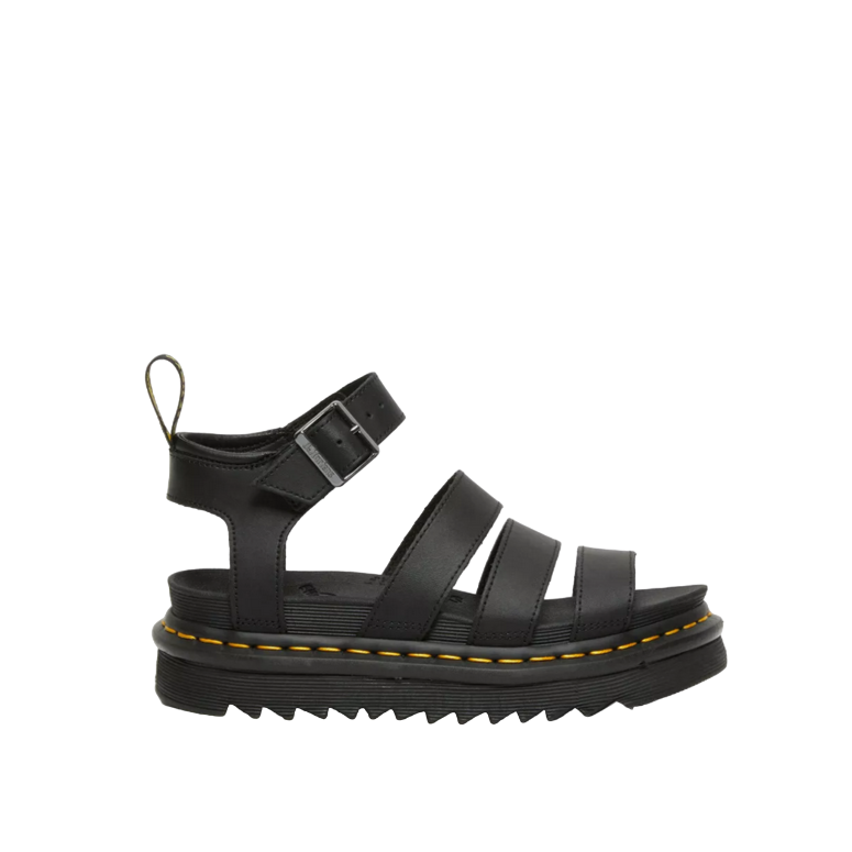 Dr. Martens sandalo da donna in pelle con cinturino Blaire 24235001 nero hydro