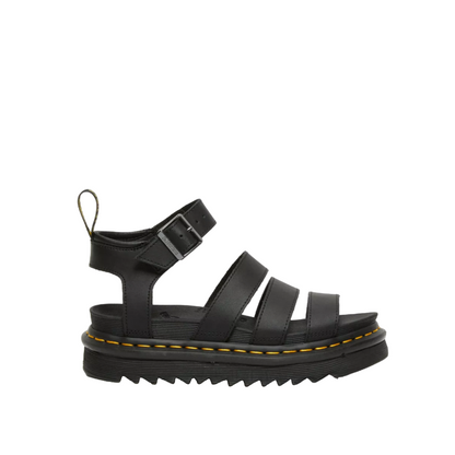 Dr. Martens sandalo da donna in pelle con cinturino Blaire 24235001 nero hydro