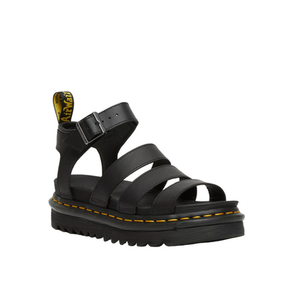 Dr. Martens sandalo da donna in pelle con cinturino Blaire 24235001 nero hydro