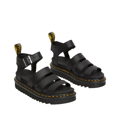Dr. Martens sandalo da donna in pelle con cinturino Blaire 24235001 nero hydro