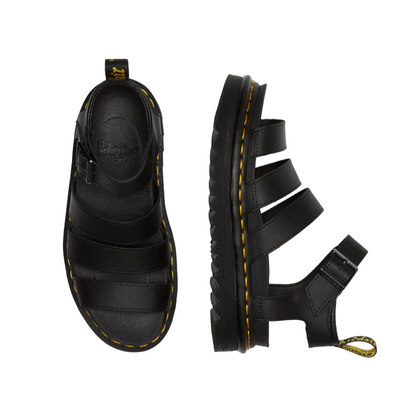 Dr. Martens sandalo da donna in pelle con cinturino Blaire 24235001 nero hydro
