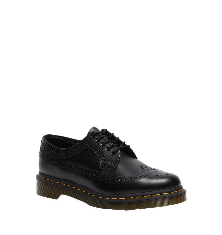 Dr. Martens 3989 Brogue Black - Unisex Smooth Leather Dress Shoe
