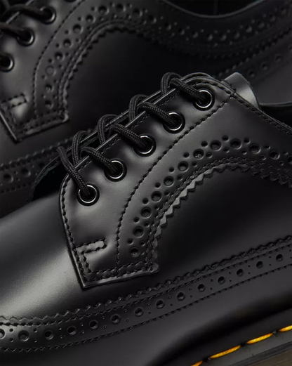 Dr. Martens 3989 Brogue Black - Unisex Smooth Leather Dress Shoe