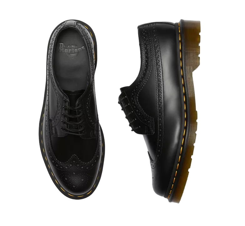 Dr. Martens 3989 Brogue Black - Unisex Smooth Leather Dress Shoe