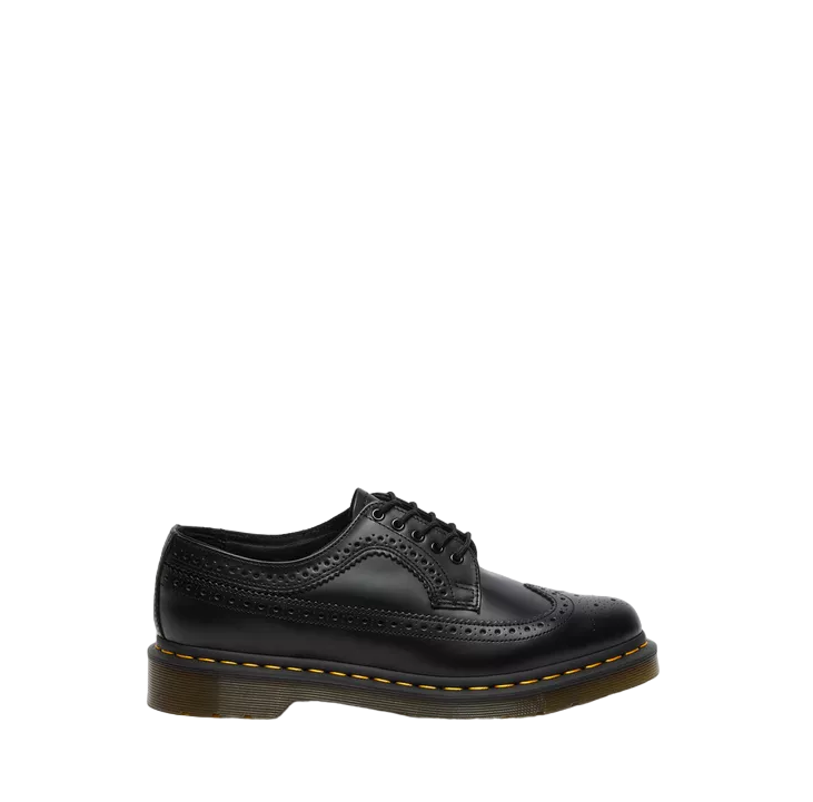 Dr. Martens 3989 Brogue Black - Unisex Smooth Leather Dress Shoe