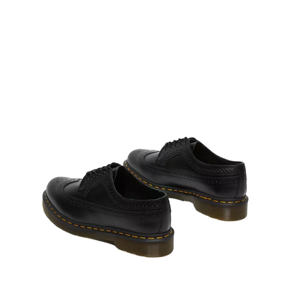 Dr. Martens 3989 Brogue Black - Unisex Smooth Leather Dress Shoe