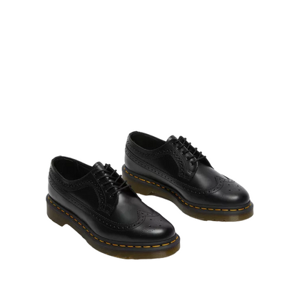 Dr. Martens 3989 Brogue Black - Unisex Smooth Leather Dress Shoe