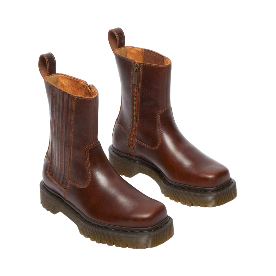 Dr. Martens Amaayah Lo Donna Marrone 32143243 - Stivaletto Chelsea Pelle Orleans