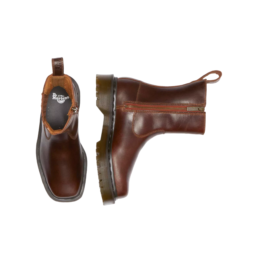 Dr. Martens Amaayah Lo Donna Marrone 32143243 - Stivaletto Chelsea Pelle Orleans