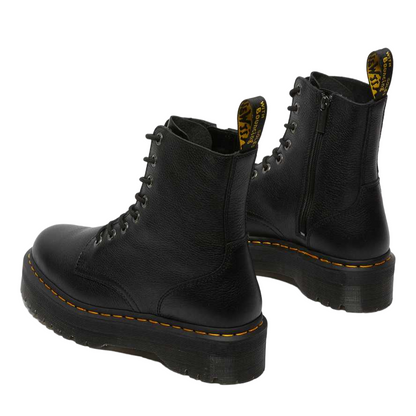 Dr. Martens Stivale anfibio con zeppa da donna in morbida pelle Pisa Jadon III 26378001 nero