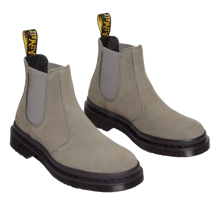 Dr. Martens stivaletto Chelsea 2976 in nubuk lavorato 31130059 grigio nickel