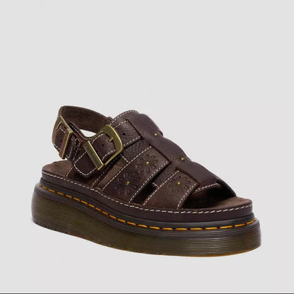 Dr. Martens Wrenlie Fisherman Sandalo Donna Marrone Grizzly - 42339200