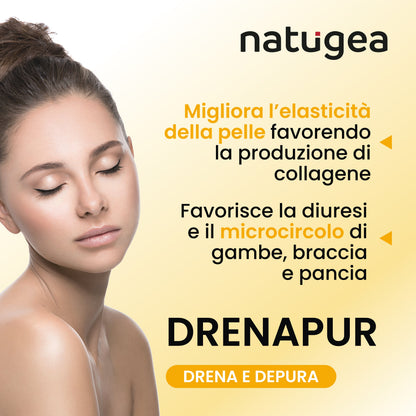 Integratore Drenante Naturale – Ananas, Centella, Ortosifon e Tarassaco – Drenaggio Liquidi e Cellulite – 120 Cps