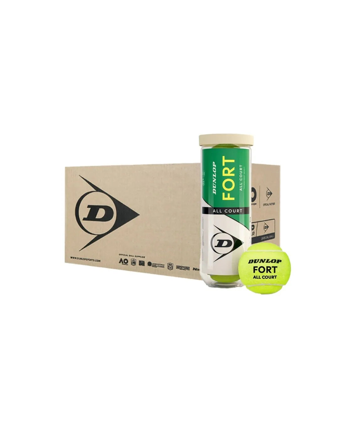 Dunlop Fort All Court 601607 Palline Tennis Gialle Cartone 18 Tubi x4 – 72 Palline ITF