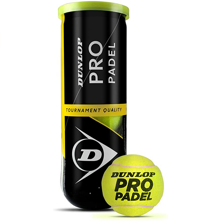 Dunlop Pro TB 3PET 601384 | Palline Padel Tubo 3 Omologate FIP