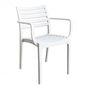 Stapelbarer Sessel Eveline aus Polypropylen – Maße: 58,5x55,2x84cm