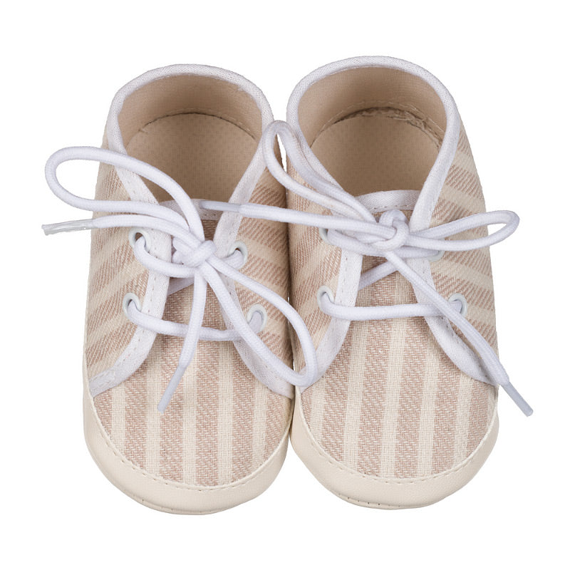 Sneakers beige rigate