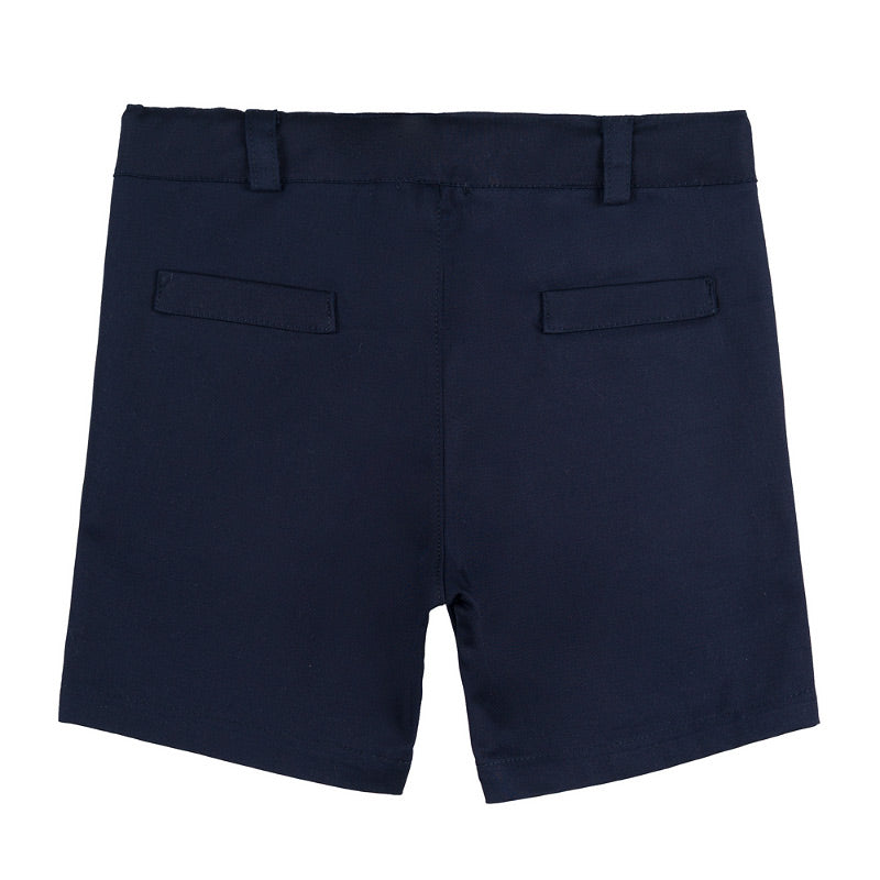 Bermuda blu in gabardina