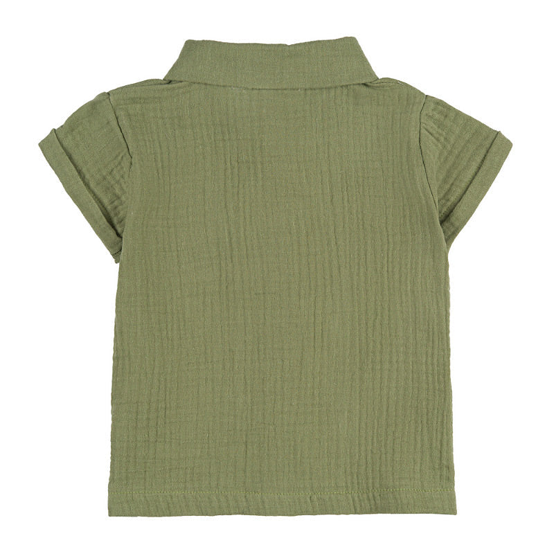 Completo camicia + shorts verde