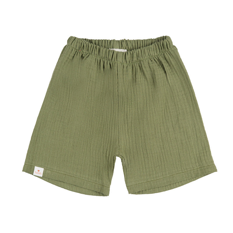 Completo camicia + shorts verde