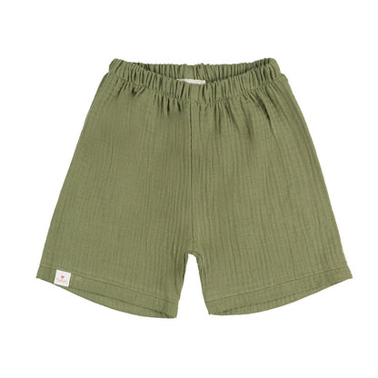 Completo camicia + shorts verde